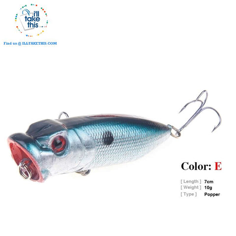 Image of JerkBaitPro™ SURFACE Popper Fishing Lures - 5 colors, 70mm, 10g Pencil popper Fishing lures - I'LL TAKE THIS