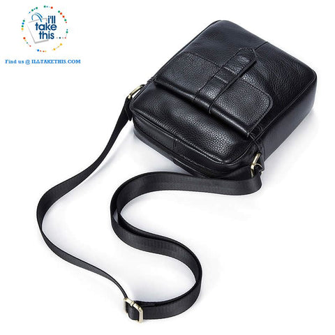 Image of Sleek clean full leather Man bag has enough room to pack your Tablet, Ideal men's crossbody bag - I'LL TAKE THIS
