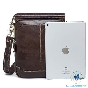 Genuine Leather Messenger bag/Man bag with enough room to take your iPad/Android Tablet