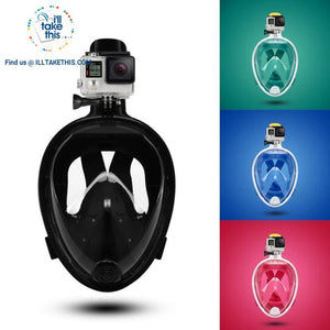 Full Face Snorkel Mask - Anti Fog, Keeps Water Out And Air In!