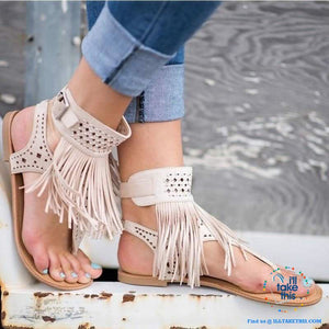 Gorgeous Tassel Bohemian Sandals with Ankle Strap - 3 Colors