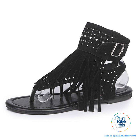 Image of Gorgeous Tassel Bohemian Sandals with Ankle Strap - 3 Colors - I'LL TAKE THIS