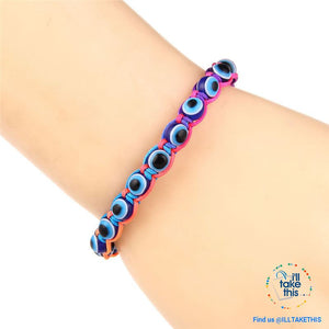 Handmade string evil eye bracelets blue evil eye good Luck bracelet Unisex design
