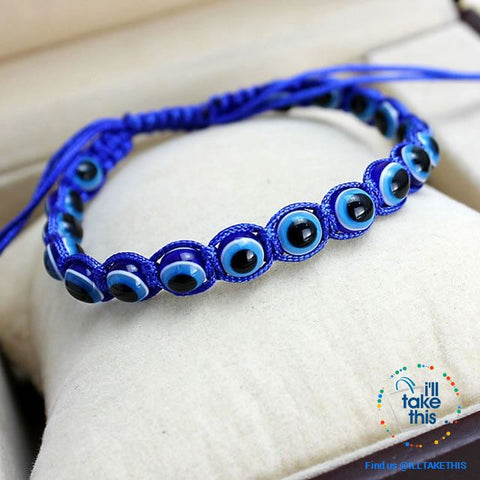 Image of Handmade string evil eye bracelets blue evil eye good Luck bracelet Unisex design - I'LL TAKE THIS