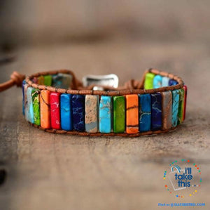 Handmade Multi Color Natural Stone strand Bracelets, Evoke your inner Chakra - I'LL TAKE THIS