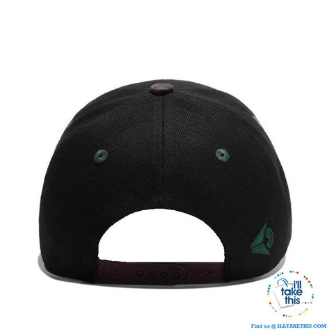 Image of Hemp Leaf Emblem Baseball Cap Unisex Sports leisure hats - Adjustable strap, one size fits all - I'LL TAKE THIS