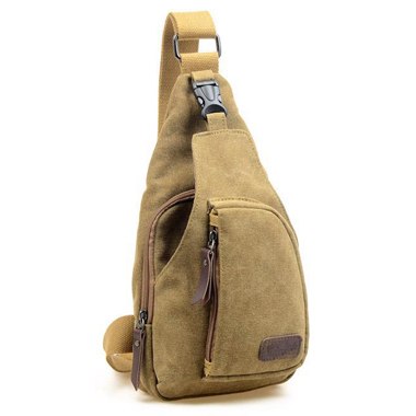 Image of Cross-body Man bag with Rugged style, that's sleek & clean looking 2 Distinct zippered Sections