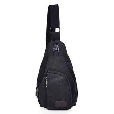 Image of Cross-body Man bag with Rugged style, that's sleek & clean looking 2 Distinct zippered Sections