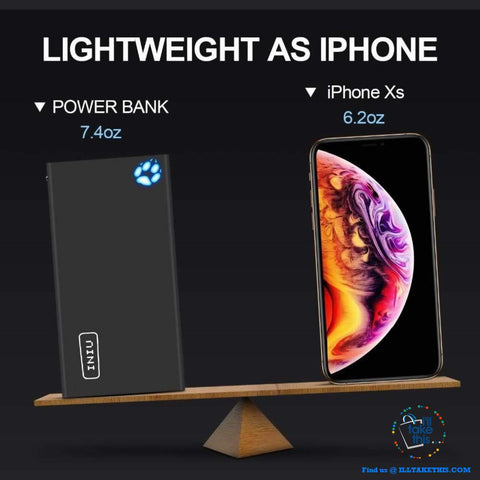 Image of iPhone Ultra High capacity Dual USB 10000mAh Power Bank Portable Charger suits iPhone X, Xs or R - I'LL TAKE THIS