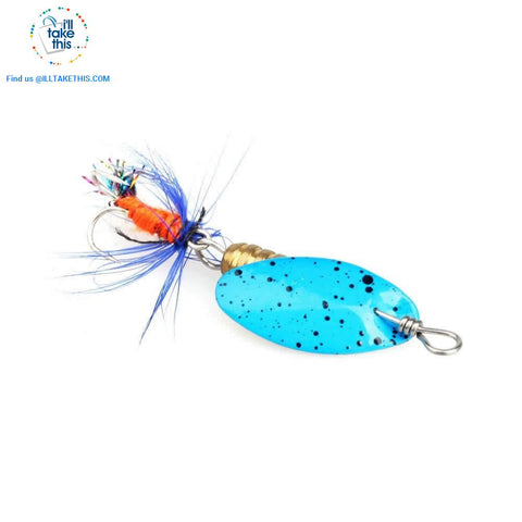 Image of JerkBaitPro™ SONIC Spinner 4 pack - Brass Body in a Classic Super bright colorful Blade Spinning bait - I'LL TAKE THIS
