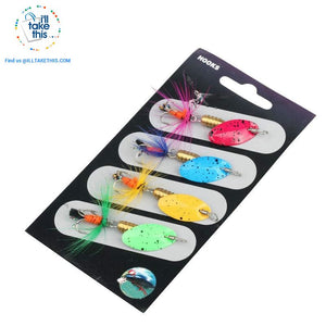 JerkBaitPro™ SONIC Spinner 4 pack - Brass Body in a Classic Super bright colorful Blade Spinning bait - I'LL TAKE THIS