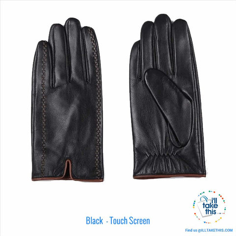 Image of Genuine Leather soft Goatskin Gloves, fully lined with Touch Screen sensitivity options - I'LL TAKE THIS
