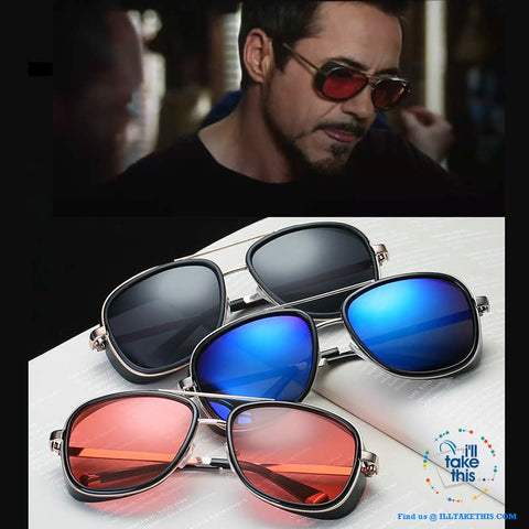 Image of Men's Goggle style polarized sunglasses, with Mirror lenses - 8 Lens Color Options - I'LL TAKE THIS