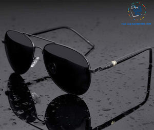 👨 Men's Pilot Style UV400 Polarized Sunglasses - Spring Arm's 4 color Options