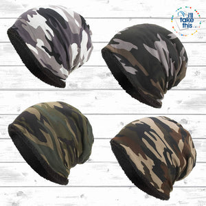 Ladies and Gents Cool Camouflage themed Beanie, great look 4 colors options ideal his and hers pair - I'LL TAKE THIS