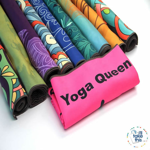 Image of Microfiber Yoga Mat/Towel, Brighten up any Yoga practice with 21 Stylish and funky designs - I'LL TAKE THIS