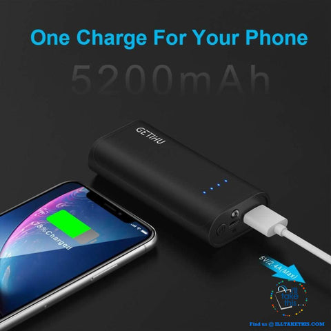 Image of Mini Power Bank 2.4A USB Portable Charger Powerbank For iPhone XS X Android Phones - I'LL TAKE THIS