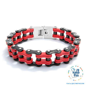 Link Chain Bracelets - 11 Color Options in a Stainless Steel Link Chain Men's Bracelet