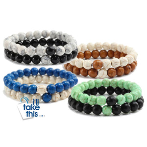 Distance Chakra Bracelet for Couple bracelets Missing piece bracelet Yin yang 2Pcs/Set - I'LL TAKE THIS