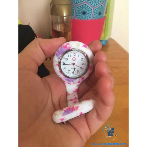 Image of Pocket Watch Nurse Watch Fob Hanging Medical style, Silicone Stainless Round Dial Quartz Fob watch - I'LL TAKE THIS