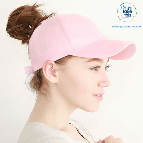 Image of Ponytail Baseball Cap for Women of All ages, one Size - 7 color options - I'LL TAKE THIS