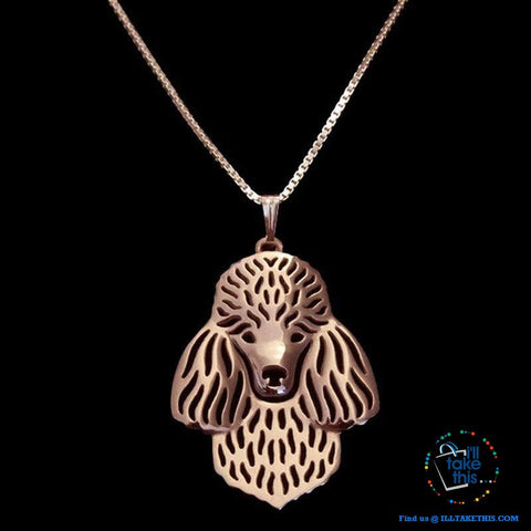 Image of Super Cute Poodle Dog Pendant in Rose Gold, Gold or Silver plating with Bonus Necklace - I'LL TAKE THIS