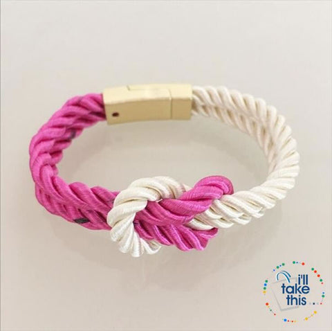Image of Nautical Braided Nylon Rope Bracelet with Magnet Clasp - Uni-Sex - I'LL TAKE THIS
