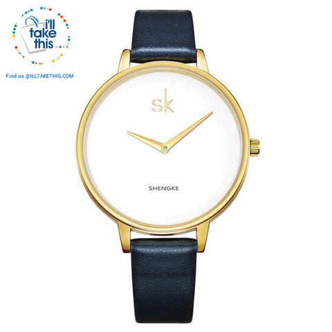 Image of Minimalist Women's Round Wrist Watch in Gold or Silver - I'LL TAKE THIS