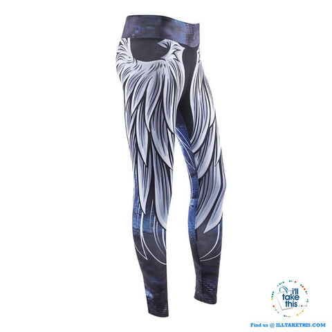 Image of Sheer Angel Wing 3D Printed Women's Leggings/Work Out Pants - 4 Colored Options - I'LL TAKE THIS