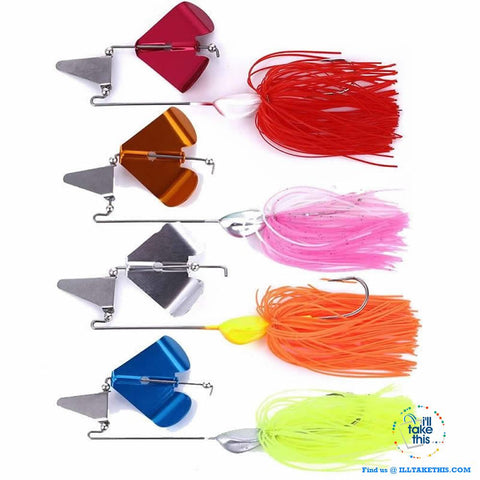 Image of Single Prop Clacker Spinnerbait IDEAL Swisher Buzzbait suit BASS - 4 pack Spinner Fishing Tackle Set - I'LL TAKE THIS