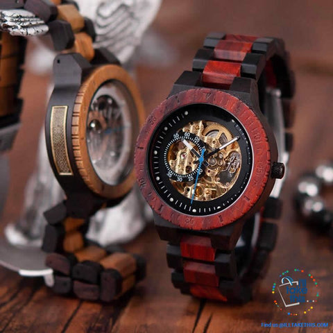 Image of Men's Skeleton Style Wooden Watches - Love the Look! - I'LL TAKE THIS