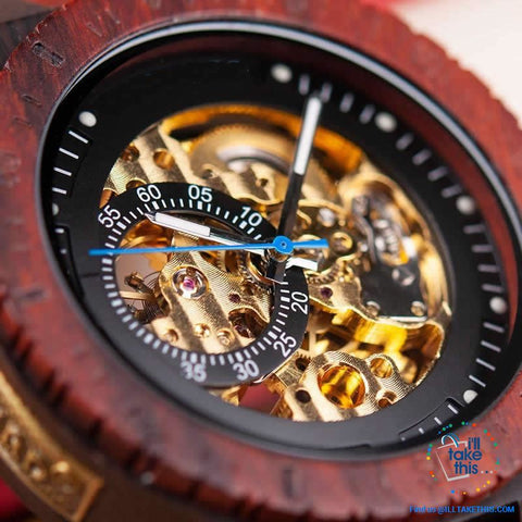 Image of Men's Skeleton Style Wooden Watches - Love the Look! - I'LL TAKE THIS