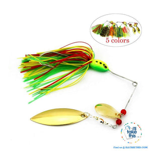 Spinnerbaits Rotating sequins fishing Lures buzz baits - 5 colored Skirt Options - I'LL TAKE THIS
