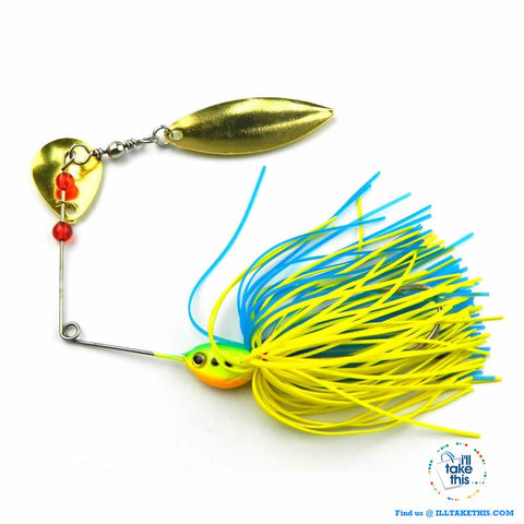 Image of Spinnerbaits Rotating sequins fishing Lures buzz baits - 5 colored Skirt Options - I'LL TAKE THIS