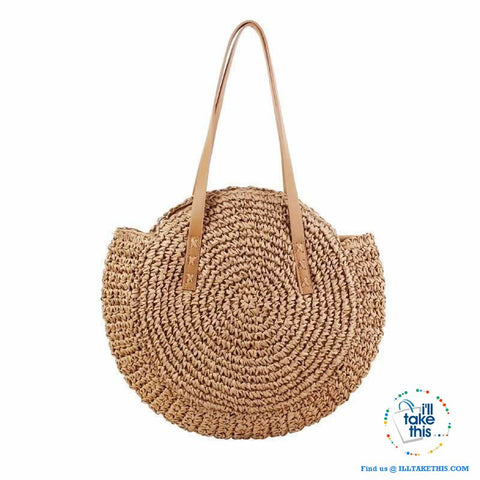 Image of Summer Breeze Handmade round Bohemian inspired Straw handbags - 2 Colors - I'LL TAKE THIS