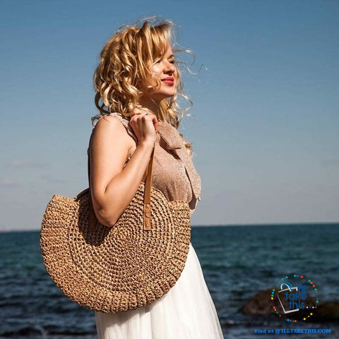 Image of Summer Breeze Handmade round Bohemian inspired Straw handbags - 2 Colors - I'LL TAKE THIS