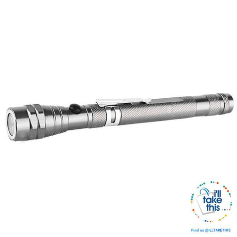 Image of Telescopic Flexible Magnetic LED Flashlight - Outdoor Camping Tactical Flash Light Torch Spotlight 3x LED - I'LL TAKE THIS