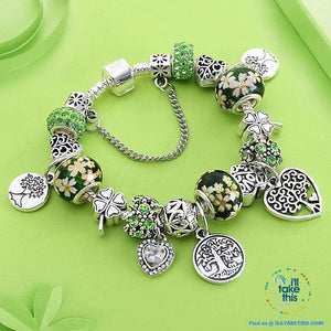 Tibetan Silver-plated Green tree of life Charm Bracelets - 3 Design choices - I'LL TAKE THIS