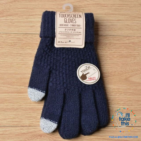 Image of Touchscreen Gloves  Warm Winter Stretch Knit Mittens Wool Full Finger - I'LL TAKE THIS