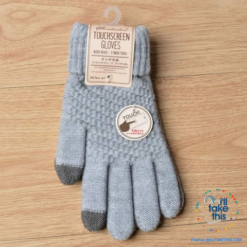 Image of Touchscreen Gloves  Warm Winter Stretch Knit Mittens Wool Full Finger - I'LL TAKE THIS