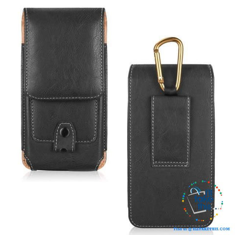 Image of Universal iPhone/Android Phone Case, Magnet lock with Card Holder - 3 Sizes, 2 Color Vegan Leather - I'LL TAKE THIS
