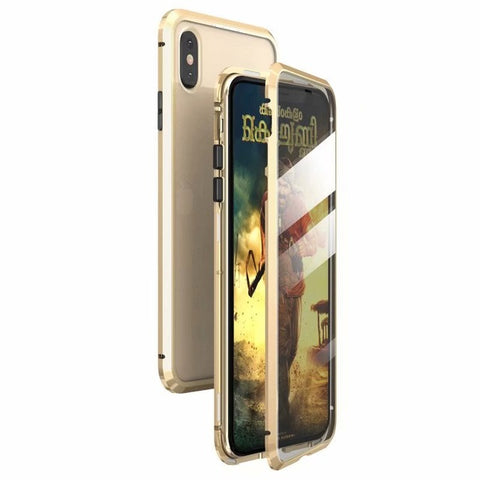 Image of Magnetic Double sided Tempered glass protective case, suits - iPhone X/XS/XS MAX/XR 7 8 plus