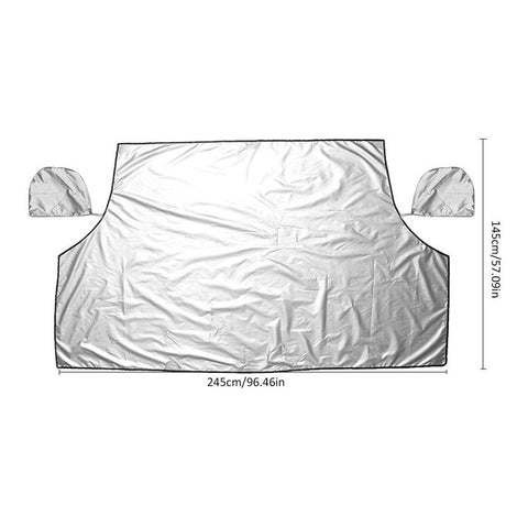 Image of The Zone Barrier EXTRA Large Windshield Ultimate Protection from Snow, Ice or Sunshade  with Rearview Mirror Cover - I'LL TAKE THIS