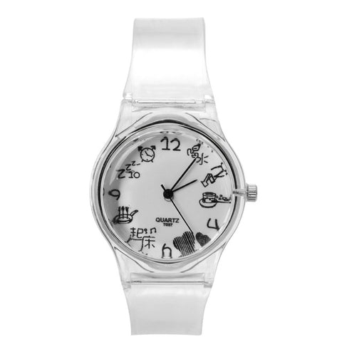 Image of Novelty Watches Cartoon 13 Styles in a Sport Watch with Transparent Plastic Band for Boy or Girl - I'LL TAKE THIS