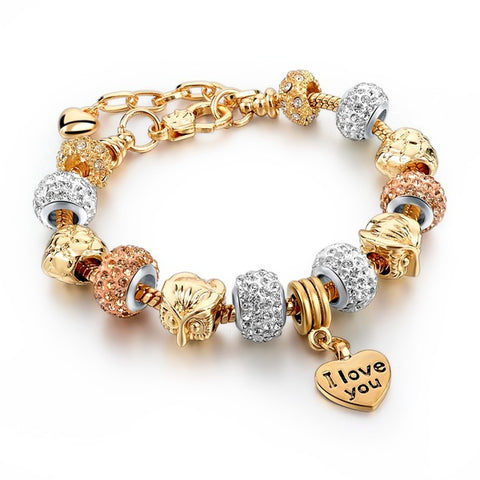 Image of Luxury Crystal Heart/Charm Gold Bracelets For Women fashionable Jewelry - I'LL TAKE THIS