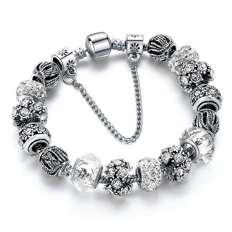 Crystal Beads Bracelets/Bangles Silver Plated Charm Bracelets For Women - I'LL TAKE THIS