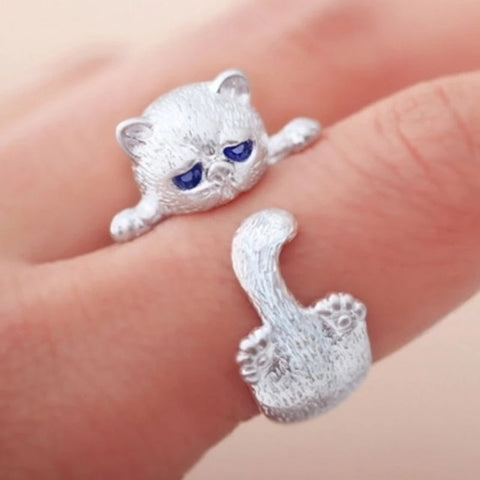 Image of Vintage style Animal Rings, Men and Women's ring Gothic Animals Owls, Frogs, Dragon and Cats - One Size fits all