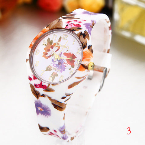 Image of Women's Silicone Printed Designer style Rubber Band Watch - Analog Fashion wristwatch - I'LL TAKE THIS