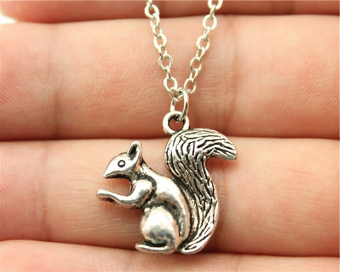 Image of Vintage Squirrel in antique bronze or antique silver. Double sided Squirrel pendant + Free Necklace - I'LL TAKE THIS