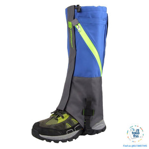 Waterproof Camping, Hiking Snow Leg Gaiters, 2 Layers of protection - 4 Color Options